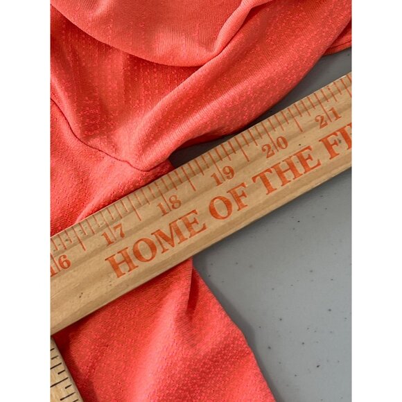 Under Armour Scoop Back Long Sleeve Top Womens M Orange Performance Exercise Gym - Picture 7 of 8